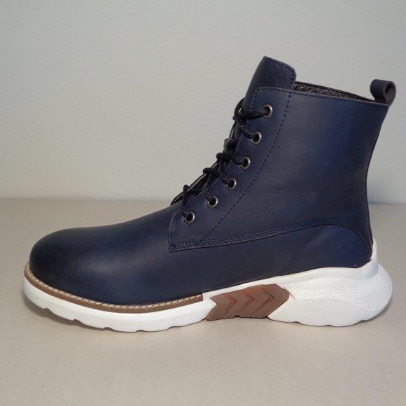 Dingo Size 10 M BLACK TOP Navy Leather Lace Boots New Men\'s Shoes main image 8